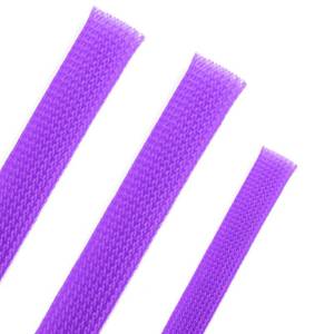 lot 14339 image: 25ft PET Expandable Braided Cable Sleeve 14inch(6mm) Pet Braided Cable Sleeve for Audio Video Device Wire Automotive Wire (Purple)