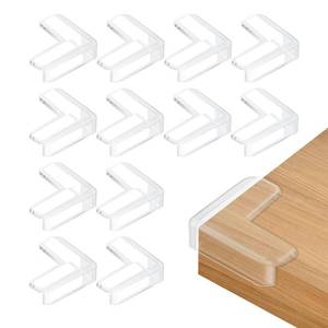 lot 14346 image: 12 Pack Table Corner Protectors Clear Furniture Corner and Edge Guards Proofing Corner Protector Safety Bumpers to Cover Sharp Furniture and Table Edges Transparent Proof Corners L Shape Safety Covers