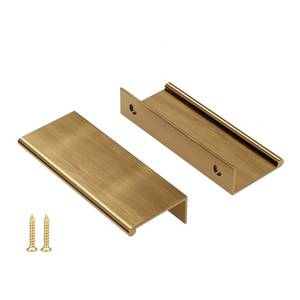 lot 14354 image: Peaha 10 Pack Kitchen Cabinet Handles 3 inch Champagne Bronze Pulls for Dresser Drawers Door Edge Finger Pull Hardware