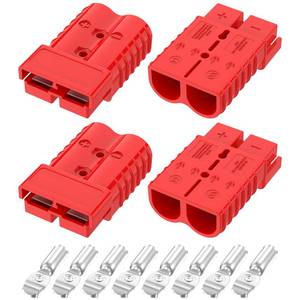 lot 14369 image: furwishlisting Anderson Connector 350A 600V Battery Quick ConnectDisconnect for 20 AWG Cables, Anderson Plug for Winch, Trailer, RV, Forklift (Red, 4 PCS)