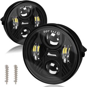 lot 15378 image: KARSAM Upgraded F150 LED Fog Lights for 2006 2007 2008 2009 2010 2011 2012 2013 2014 Ford F150 Accessories, 40W Round Fog Light Assembly Kit, DOT Bumper Driving White Light Fog Lamps, Faros Antiniebla