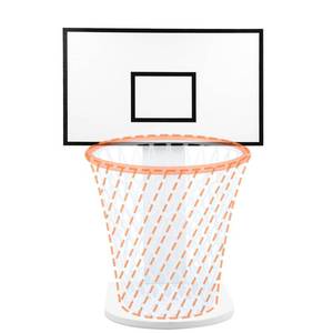 lot 15404 image: Basketball Hoop (NO Wastebasket), Mini White Wood Backboard, Fun Wastebasket Backboard,Basketball Basket Holder, for Home, Kitchen, Living Room, Bedroom, Office, Coffee Shop, Gym
