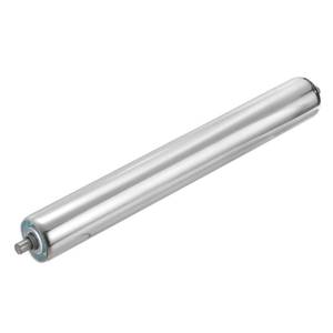 lot 16086 image: MECCANIXITY Stainless Steel Conveyor Roller 2in Diameter 16in Length Gravity Transmission Replacement Part Galvanized End (Silver)