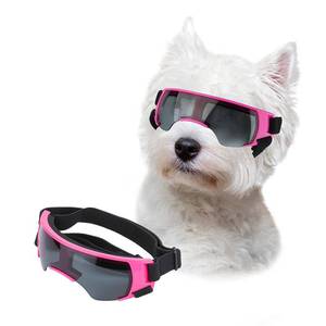 lot 16104 image: LESYPET Futuristic Dog Goggles for Small Breed, Tech-Style Pet Eye Glasses, Anti-Fog UV Protection Windproof Dog Sunglasses with Adjustable Strap for Outdoor Riding Travel, Pink