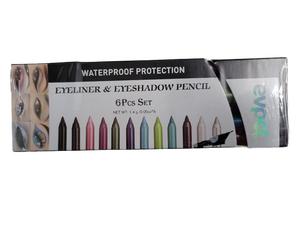 lot 16122 image: Waterproof Eyeliner and Eyeshadow Pencil Set - 6 Pieces