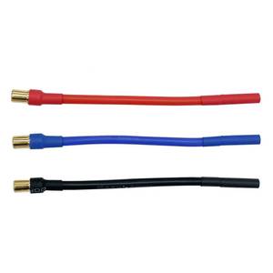 lot 16125 image: 3pcsSet 6.5MM Bullet Male to 4.0mm Female 12AWG 10CM ESC Extension Cable for RC Car Boat Brushless Motor ESC