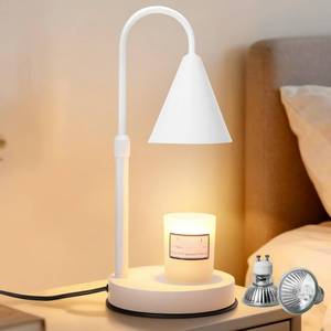 lot 19224 image: KING SHA Height Adjustable Candle Warmer Lamp with Timer and Dimmer Compatible with Universal Sizes of jar Candles,Wax melt Warmer for Motherfts Day, Housewarming, Birthday Gifts,White