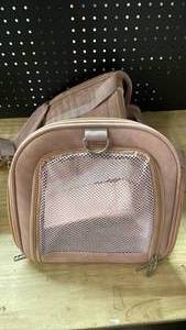 lot 19256 image: Pink Pet Carrier Bag with Mesh Ventilation Small