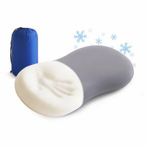 lot 20003 image: Suhedy Memory Foam Travel Pillow Camping Pillow Medium Firm Bed Pillows for Sleeping Cooling Small Pillow for Camp,Plane,Backpacking,Trip,Cool and Breathable Cover (1, Grey)