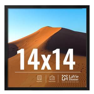 lot 20007 image: LaVie Home 14x14 Picture Frame for Wall Display, 14x14 Black Picture Frame with HD Plexiglas, 14 x 14 Square Frame 1 Pack, Display Frame for Vertical or Horizontal, Classic Collection