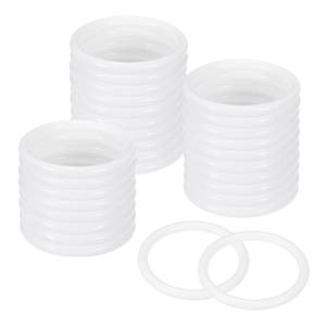 lot 20019 image: M METERXITY 50-Pack Dream Catcher Rings,2 Inch Plastic Macrame Wreath Floral Round Rings Plastic O Rings Hoop for DIY Wedding WreathWall HangingChristmasCamping White 0.2 Inch