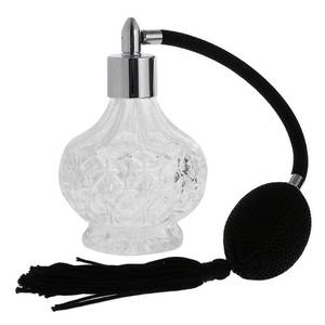 lot 20021 image: Topxome 80ml Clear Crystal Vintage Style Perfume Bottle Silver Long Spray Tassels Atomizer Pump Refillable Glass Bottles Makeup Tool
