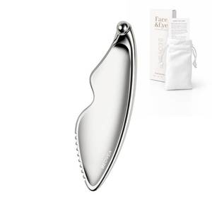 lot 20051 image: BEOVEA Gua Sha Facial Tools - Guasha Tool for Face and Body, Premium Metal Scraping Massage Tool for Lymphatic Drainage, Skin Rejuvenation, and Relaxation