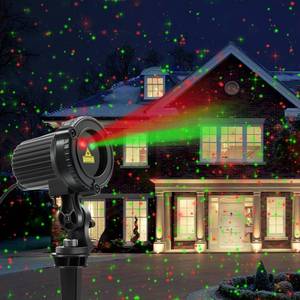 lot 20057 image: HERHOTER Christmas Laser Lights Outdoor,Red and Green Moving Outdoor Laser Light, Waterproof Garden House Decoration Laser Christmas Lights