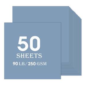 lot 20087 image: Dusty Blue Cardstock 50 sheets, 12in x 12in Cardstock Paper Bulk Construction Paper,250GSM Card Stock Printer Paper Scrapbooking Supplies for Diy Crafts Cricut Card Making