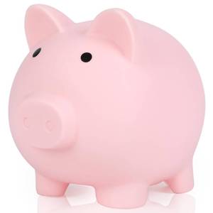 lot 20498 image: HandW Mini Piggy Bank, Plastic Coin Bank, Unbreakable Money Banks, Cute Piggy Banks for Kids, First Money Box, Best Birthday Gifts Home DecorationPink