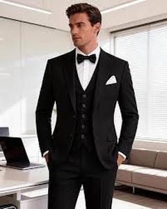 lot 6007 image: WANGYUE Menfts Black Dress Tuxedo