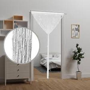 lot 6093 image: Afsweetlife Door String Curtain White