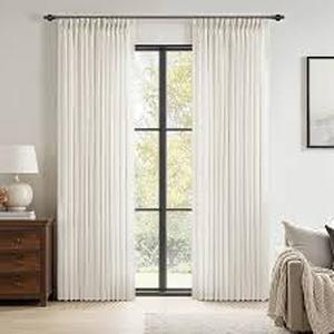 lot 9055 image: MIULEE Natural Linen Window Curtain Panel