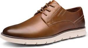 lot 13436 image: JOUSEN Menfts Brown Leather Casual Shoes Size US 8