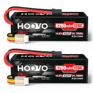 lot 14366 image: HOOVO 6200mAh 4S LiPo RC Batteries 14.8V 120C