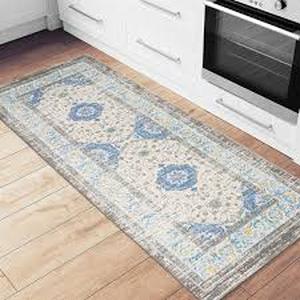 lot 19242 image: Persian Style Area Mat Anti Fatigue Standing Mat with Traditional Geometric Pattern