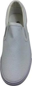 lot 20091 image: White Canvas Slip-On Sneakers 6