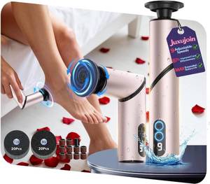 lot 10036 image: 5-in-1 Professional Electric Callus Remover for Feet(Portable & Foldable), Removes 99.92% of Calluses in 3 Mins, Eectric Foot Callus Remover Pedicure Kits with 10 & 40 Grit Pads for Smooth Feet, Pink