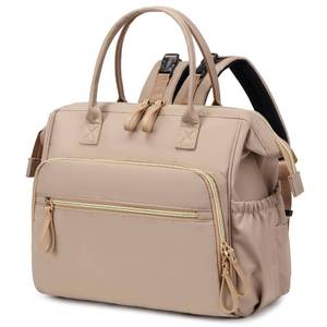 lot 10042 image: LORADI Large Diaper Bag Tote, 14 Pockets Stylish Baby Bag with Stroller Clips and 3 Insulated Pockets, Baby Shower Essentials(Mocha Mousse, Large)
