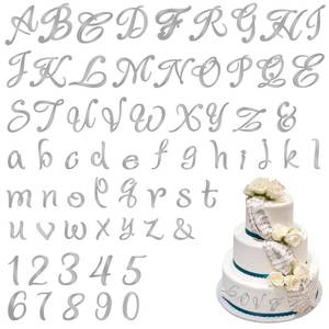 lot 10047 image: 64Pcs Acrylic Alphabet Number Cake Topper DIY Personalized Name Cupcake Toppers with A-Z Letter 0-9 Number Happy Birthday and Happy Anniversary for Wedding Baby Shower Party Supplies (Silver)