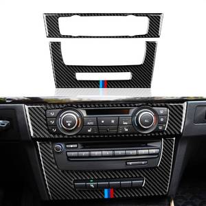 lot 18292 image: Car CD Cover Decal Carbon Fiber Trim Sticker Compatible with BMW E90 E92 E93 2005 2006 2007 2008 2009 2010 2011 2012 Interior Accessories (Style A)
