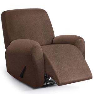 lot 1685 image: ANARACHON Leather Look Recliner Chair Covers, 4-Pieces Stretch Recliner Cover, Soft Reclining Chair Slipcover, Washable Furniture Protector for Lazy Boy Recliner (1 Seater, Lychee Brown)