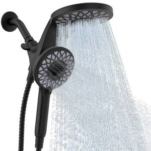 lot 1703 image: Newfinde High Pressure Rain Shower Head with Handheld Spray Combo Detachable Dual Shower Head with 10 Sprays Modes - Upgrade Knob Spray Mode Selector and Magnetic Guidance Docking System