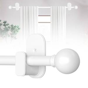 lot 2100 image: TKZTKZ Curtain Rods No Drilling for Windows 32 to 45 InchNo Drill Small White Curtain Rod with Adhesive Brackets for Bedroom,58in Apartment Renter Friendly Adjustable Drapery Rods Easy Install