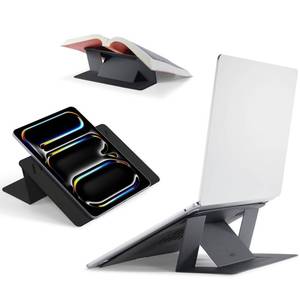 lot 2109 image: MOFT Invisible Laptop Stand for Desk, Stick-Free Tablet and Computer Stand with Dual-Angle, FoldableandPortable Laptop Riser Holder, Fits 13in Tablets and 15in Laptops, Jet Black (Non-Adhesive Version)