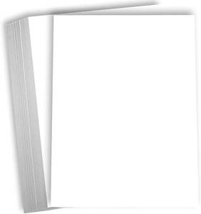 lot 2145 image: Hamilco White Cardstock Paper with Smooth Finish � 8in x 10in, 100 lb Cover, Blank Heavyweight Printable Cardstock, Crafts and Printing, 50 Sheets