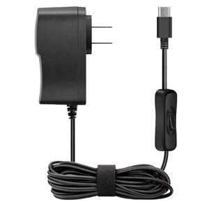 lot 4095 image: 5V 2.5A Micro USB Power Supply Adapter with ONOff Switch, Compatible with Raspberry Pi 33 B, Pi 2, Zero, Model AABB (Not for Pi 45)