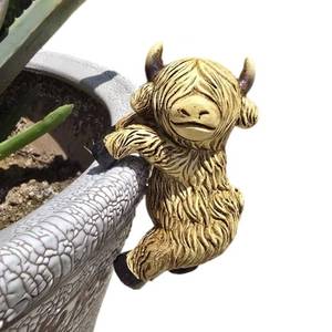 lot 4100 image: Cow Planter Pot Hangers Rustic Hanging Cow Pot, Fun Garden Ornament, Outdoor Decor, Home Decor, Artistic Craft for Your Garden