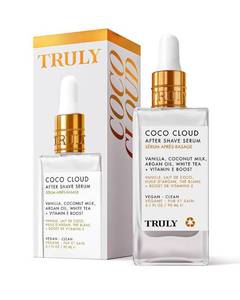 lot 4118 image: Truly Beauty Coco Cloud After Shave Serum - Alleviates Post Shave Dryness, Ingrowns with Argan Oil, Vanilla and Coconut - After Shave Oil for The Whole Body - 3 Fl Oz