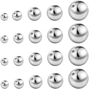 lot 4120 image: Beebeecraft 50Pcs 5 Sizes Screw Ball Backs for Threaded Post 304 Stainless Steel Round Earring Backs Metal Ear Nuts Replacement 1920 Gauge for Stud Earring Making Supplies