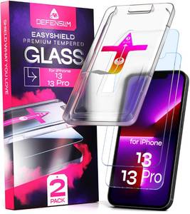 lot 4124 image: Defenslim Screen Protector for iPhone 1313 Pro (2Pack), Easy Auto-Align Install Kit, 6.1in Tempered Glass, 9H Hardness, Ultra HD Clear, Case Friendly, EasyShield
