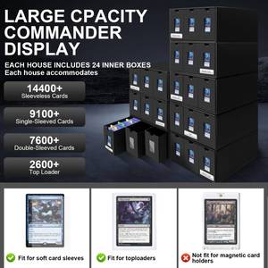 lot 5093 image: aopule 14000 Card Storage Box, 2700 Toploader Card Storage Box for Commander Display,with 72 Dividers, Labels and Tapes,Fit for TCG, PTCG, MTG