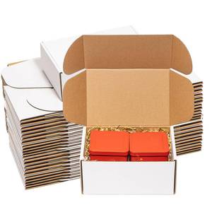 lot 5100 image: Wowxyz Shipping Boxes 9x6x4 inches 30 Pack White Corrugated Cardboard Mailing Box for Small Business - Literature Mailer Mail Packaging Supplies