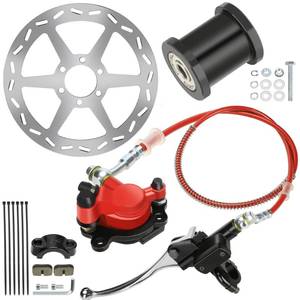 lot 5105 image: YOXUFA Mini Bike Hydraulic Disc Brake Caliper Kit Replacement for Baja Doodle Bug DB30 Blitz Dirt Bug Predator 79cc 97cc 2.8hp Mini Bike Parts with 50 inch Hose Tube Master Cylinder