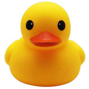 lot 6157 image: Happy Trees Duck Bath Toy Large Bath Duck Squeak Rubber Duck Baby Shower, 7 Inches