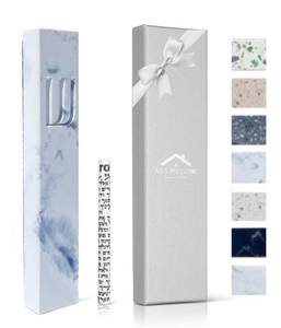 lot 6199 image: AandS Modern Stone Mezuzah Case Design, Mezuza Cover for Scroll Protection, Easy Peel and Stick Houswarming Gift and Home Blessing