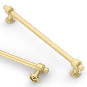 lot 6226 image: Asidrama 10 Pack 6.3 Inch(160mm) Brushed Gold Kitchen Cabinet Handles, Cabinet Pulls Kitchen Cabinet Hardware for Cupboard Drawer Pulls