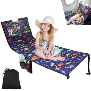 lot 6237 image: Crisinant Portable Toddler Airplane Bed,Airplane Seat Extender for Kids,Plane Must Have,Soft Airplane Bed Footrest,Plane Travel Essentials for Flights,Blue