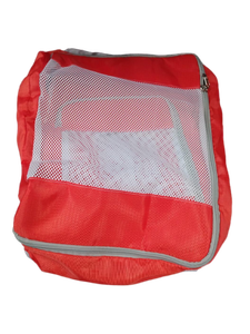 lot 6252 image: Red Packing Cube Travel Organizer with Mesh Window