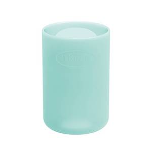 lot 6261 image: Dr. Brownfts Options Narrow Glass Bottle Sleeve, 100percent Silicone, Mint, BPA-Free, 4 oz, 1-Pack